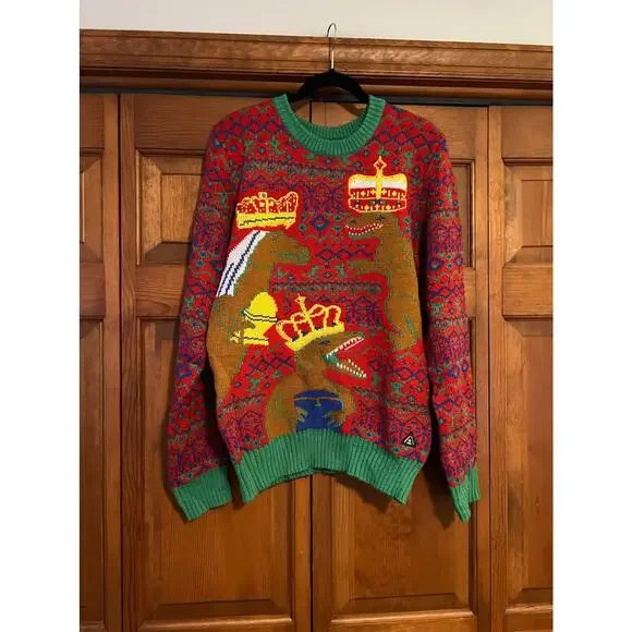 American Stitch Men's Three Kings Dinosaur Ugly Christmas Sweater Pullover SZ M - Picture 10 of 10